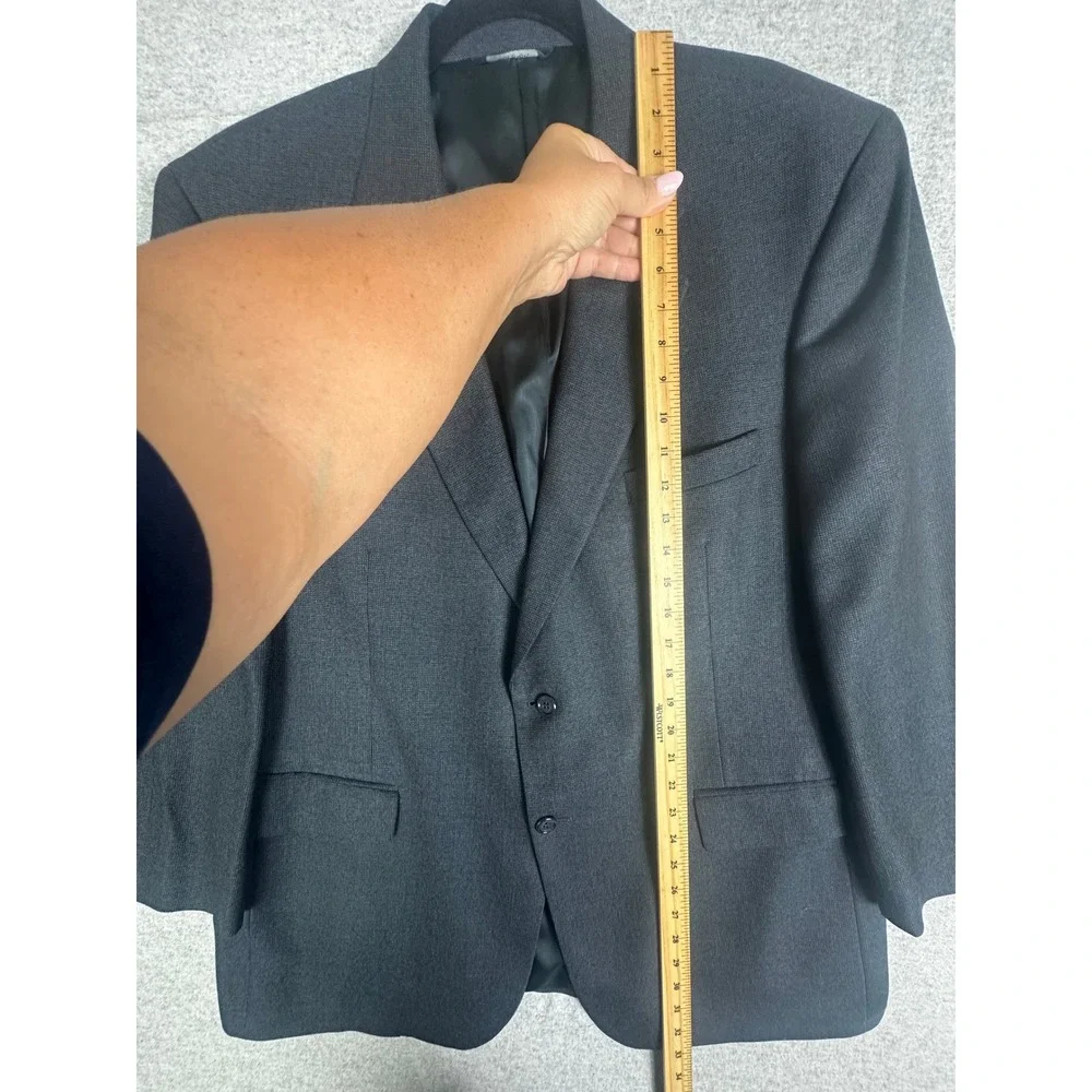 Brooks Brothers Blazer Mens 45R Charcoal Grey Wool Two‎ Button